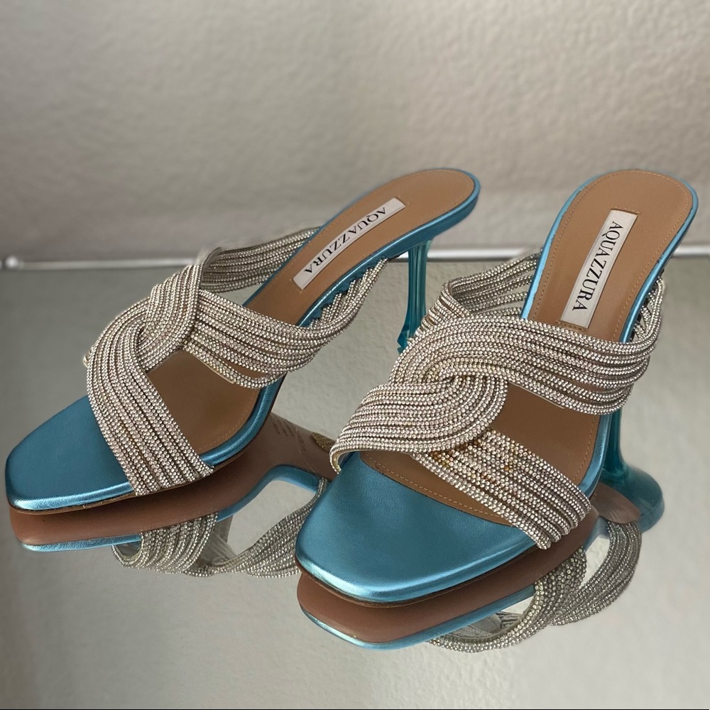 New Aquazzura Gatsby Mule 75mm sandals 37 $1,195 - Picture 11 of 16